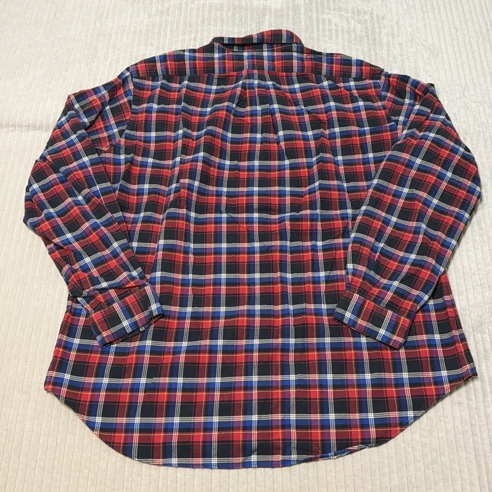 Polo Ralph Lauren shirt Mens XL Classic Fit Red Plaid Button Down Long Sleeve